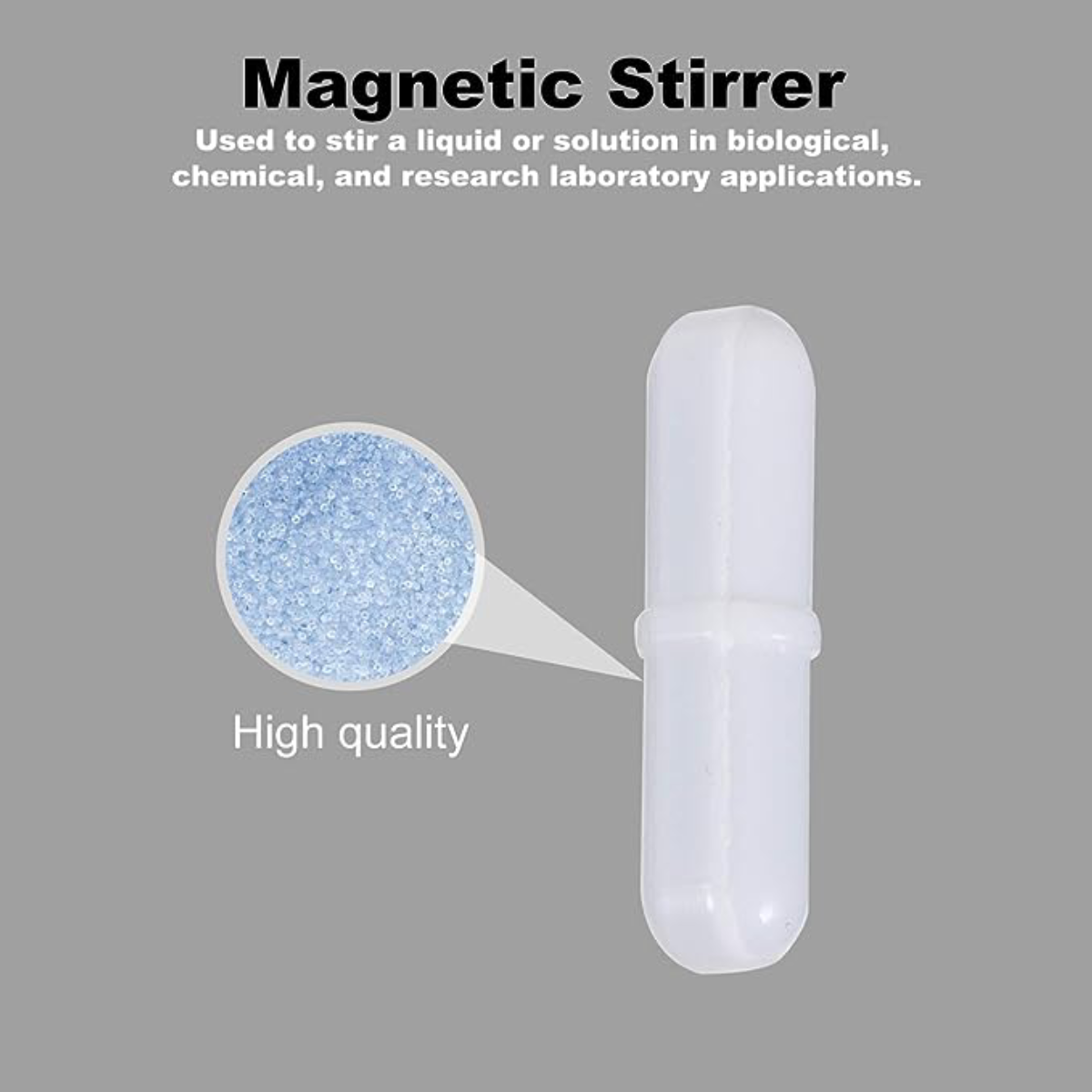 Magnetic Stir Bar Cylindrical Stirbars Magnetic Stirrer Mixer Bar Spinbar PTFE Rod for Laboratory Experiment - Suitable for 1000 ml liquid