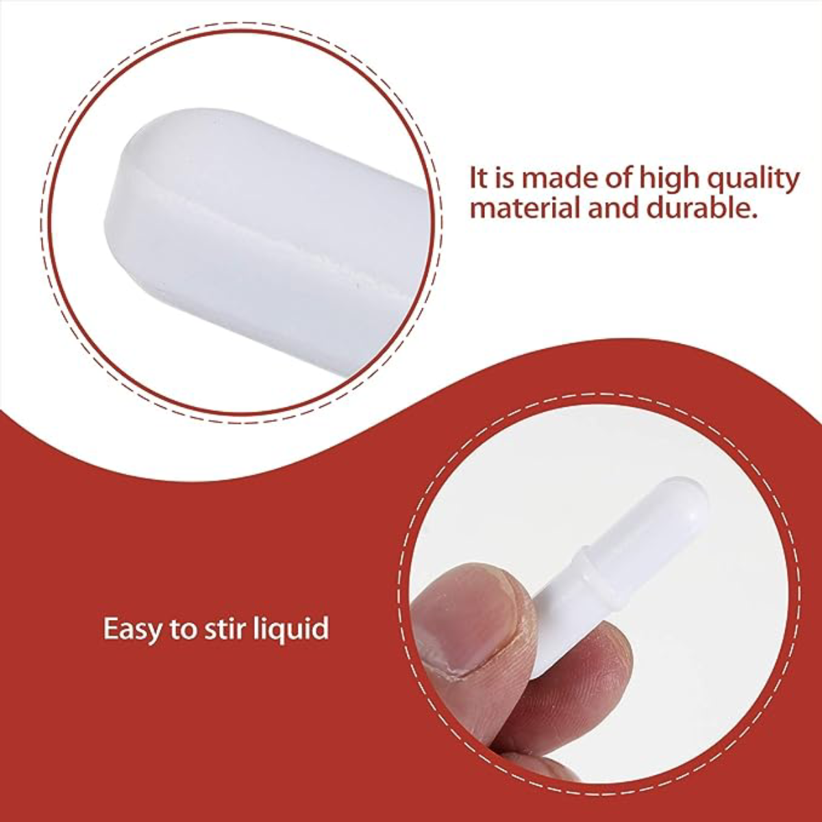 Magnetic Stir Bar Cylindrical Stirbars Magnetic Stirrer Mixer Bar Spinbar PTFE Rod for Laboratory Experiment - Suitable for 1000 ml liquid